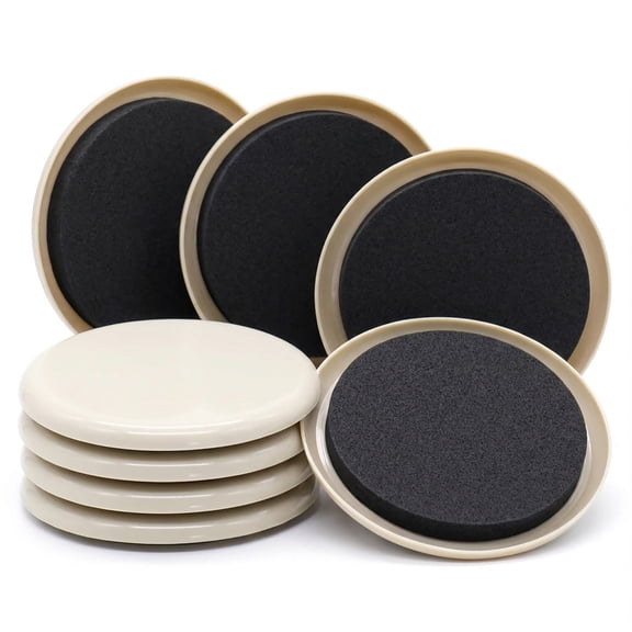 8 PCS Furniture Sliders for Carpet - 3 1/2 inch Furniture Moving Slider Chair Legs Floors Protectors Move Your Furniture Easy & Safely(for Carpet)