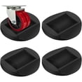 thumbnail image 1 of Furniture Stopper, 4 Pack 3"x3" Wheel Stoppers Bed Stoppers Furniture Caster Cups - Premium Solid Rubber Caster Cups Fits to All Floors & Wheels of Sofas, Beds, Chairs, Prevents Scratches, 1 of 8