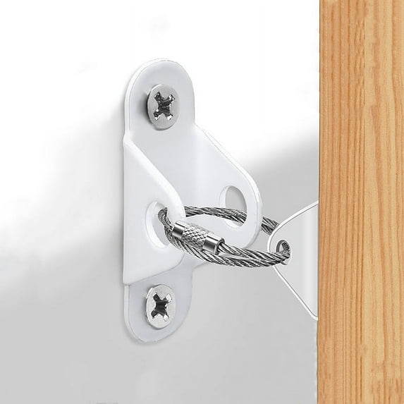 Furniture Straps (6packs), Baby Proofing Metal Anti-Tip Furniture Straps kit for Baby Proofing & Pet Protecting, Anti-Shedding, Secure Bookshelf, Cabinet, Dresser