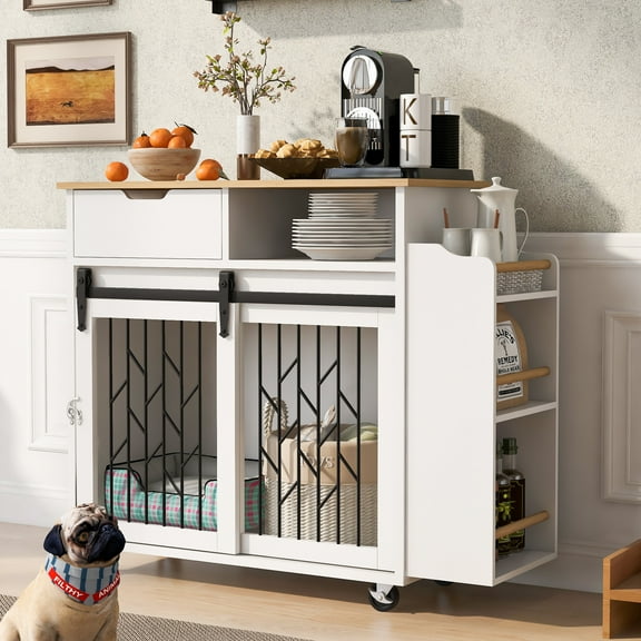 Furniture Style Dog Crate Kitchen Island End Table Pet Friendly Furniture