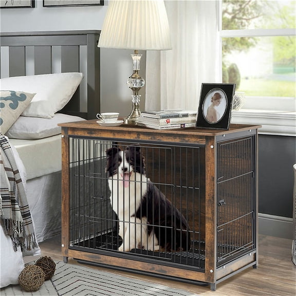 Furniture Style Pet Dog Crate Kennel Cage End Table Pet for Middle Dog