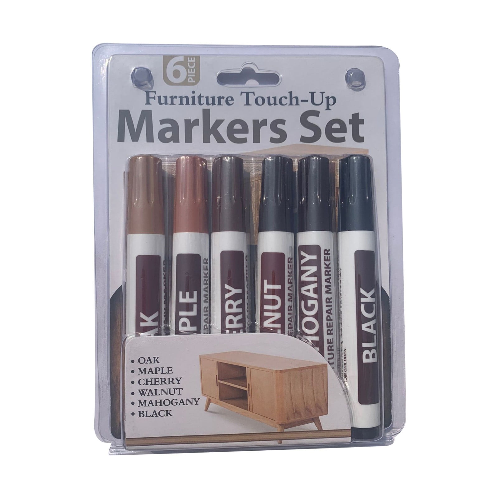 Furniture Touch-Up Markers Set, Scratch Repair Marker Pen Set, 12 Pack Multifunctional Floor And Wood Touch Up Paint Pens, Durable Conical Tip For Diy Home Improvement, Easy to Use(Brown2,5.3x0.8")