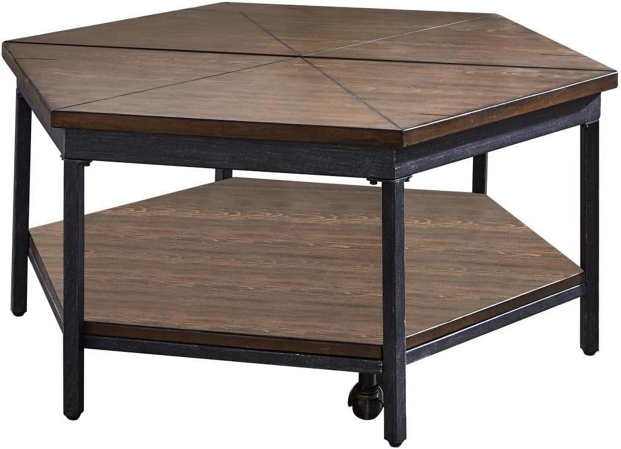 Furniture Ultimo Hexagon Lifttop Cocktail Table, Mocha