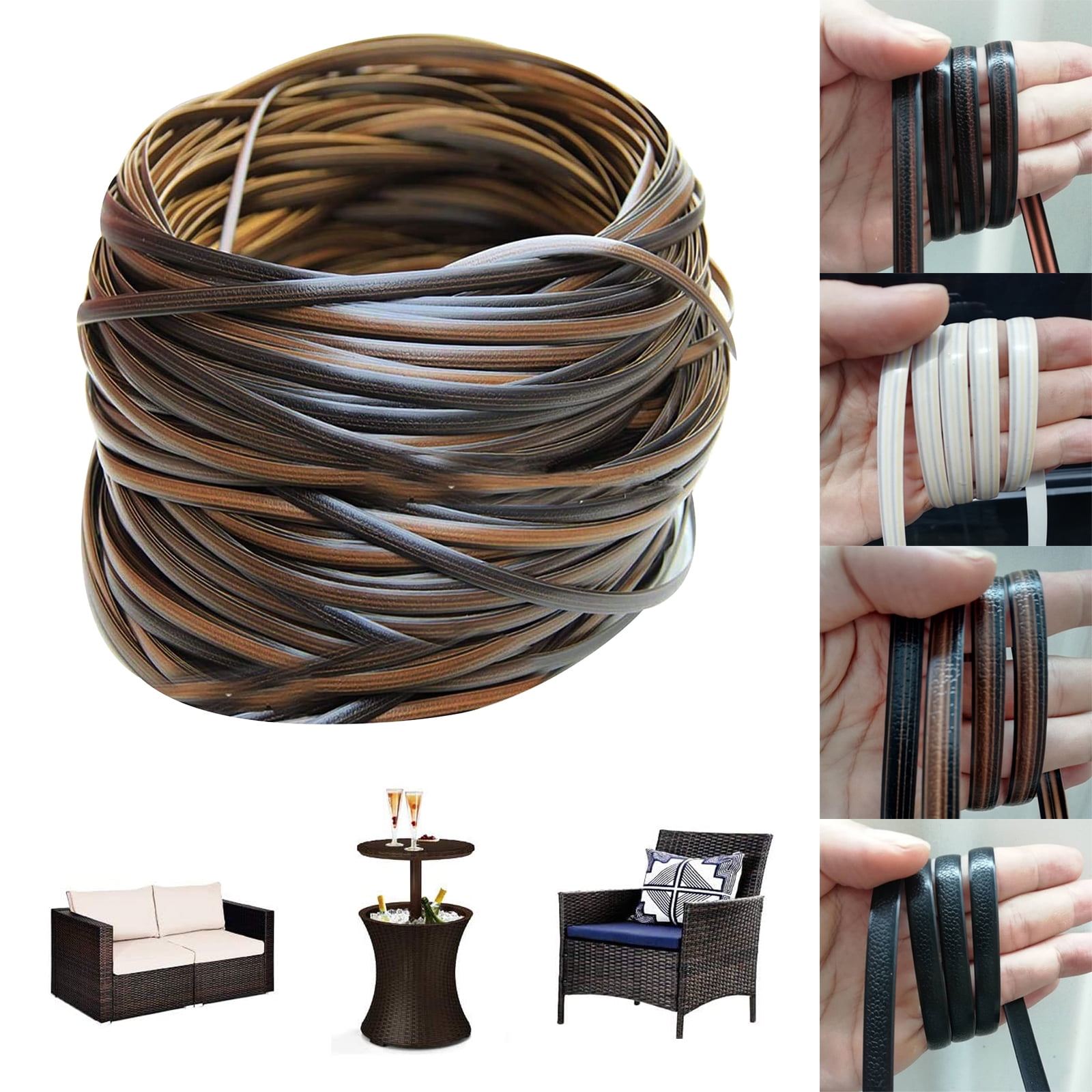 Furniture Wicker Repair Kit, 105ft High Strength Wicker Repair Supplies