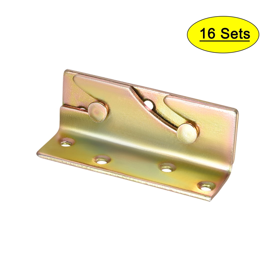 Furniture Wood Bed Rail Bracket Fitting Snap Connectors 16 Sets