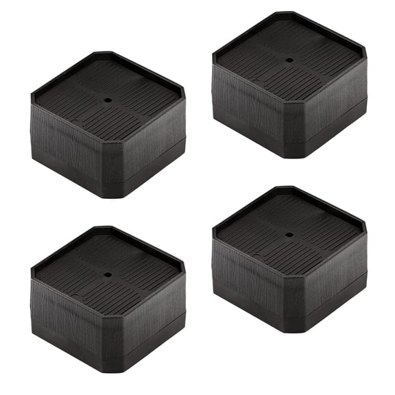 Furniture and Bed Durable and Slip Rubber Pad 2 Inch Stackable Square for Sofa, Bed, Table, and Lifts 4PCS
