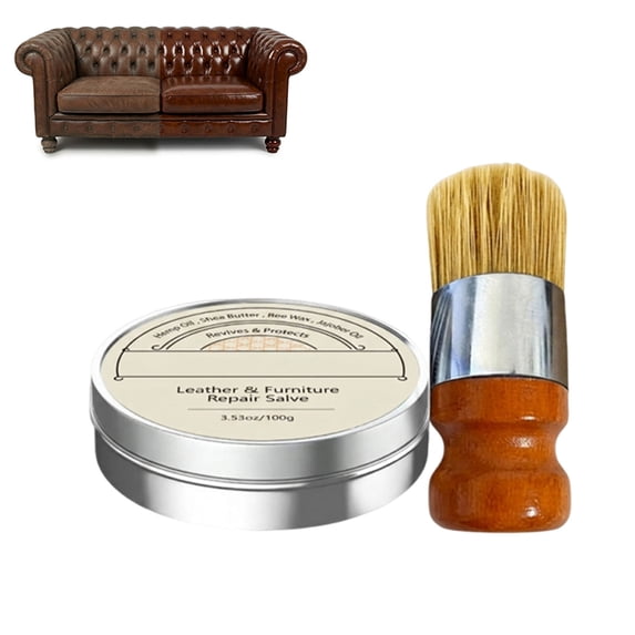 Furniture and Leather Repair Cream, Fast Restoration Salve with Scratch Polish Remover and Applicator