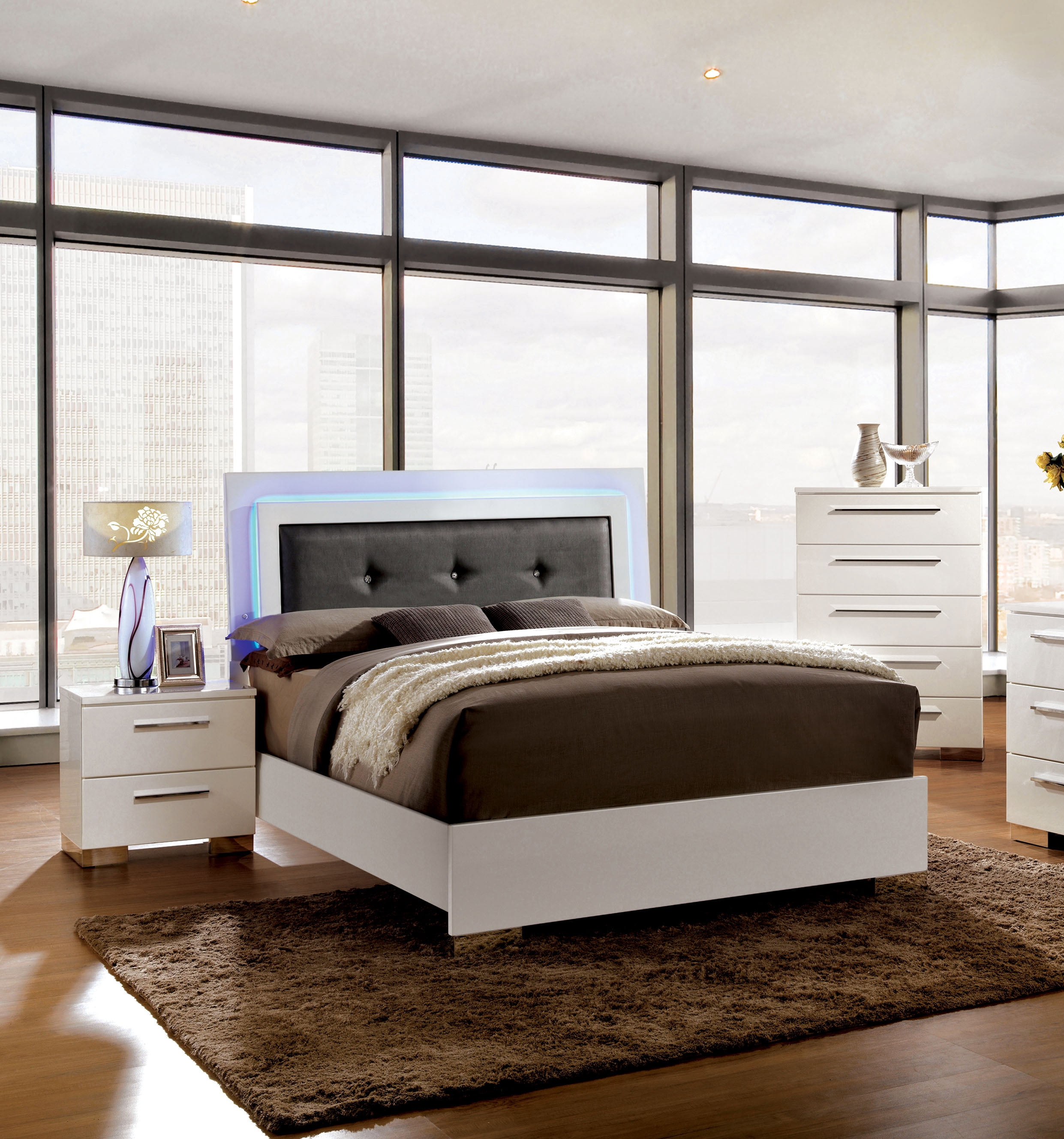 Furniture of America Acrysta Wood White Full 3-Piece Kids Bedroom Set