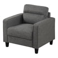 thumbnail image 1 of Furniture of America Alen Fabric Upholstered Track Arm Accent Chair in Gray, 1 of 13