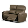 thumbnail image 1 of Furniture of America Alipark Faux Leather Power Loveseat in Light Brown, 1 of 4