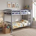 thumbnail image 1 of Furniture of America Alli Kids Solid Wood Twin-over-Twin Detachable Bunk Bed, Gray, 1 of 8