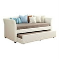 thumbnail image 1 of Furniture of America Allisa Faux Leather Daybed with Trundle in White, 1 of 6