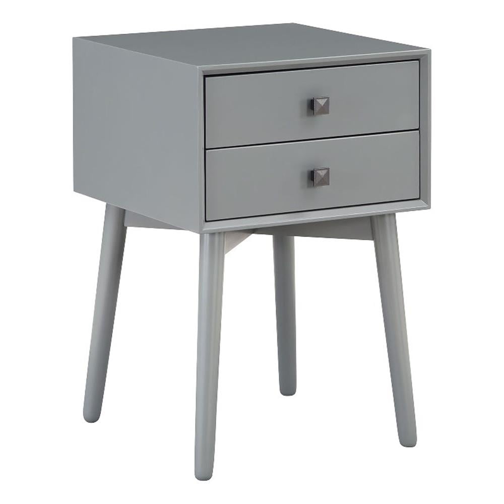 Furniture of America Alto Mid-Century Modern 2-Drawer Bedside