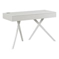 thumbnail image 1 of Furniture of America Alto Wood Writing Desk with USB in Luminous White, 1 of 15