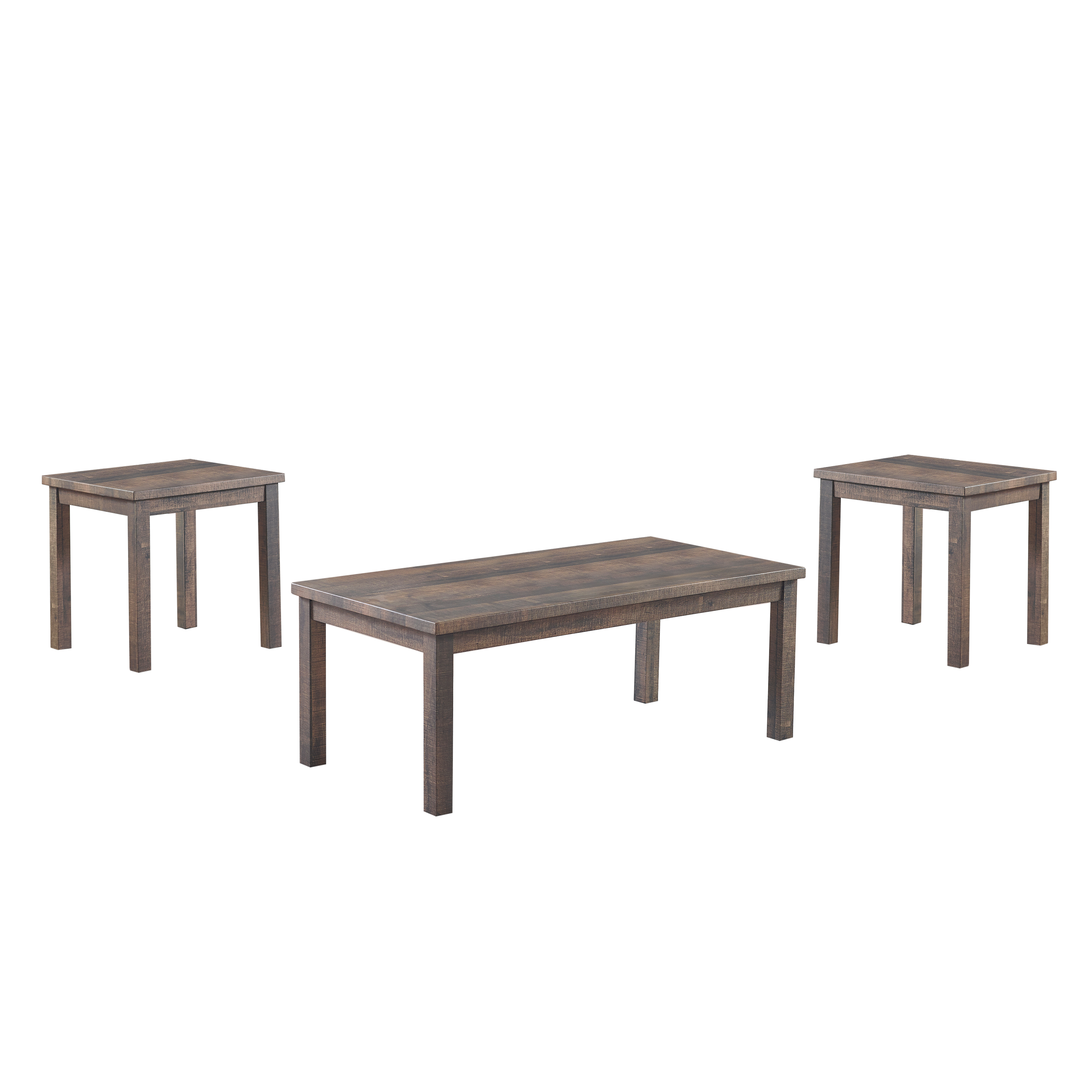 Furniture of America Aluin 3-Piece Coffee Table Set, Rustic Natural
