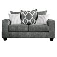 thumbnail image 1 of Furniture of America Amberly Contemporary Fabric Loveseat in Gray, 1 of 6