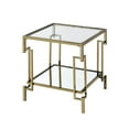 thumbnail image 1 of Furniture of America Anaheim Metal 1-Shelf End Table in Gold Champagne, 1 of 4