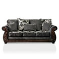 thumbnail image 1 of Furniture of America Andrea Chenille Rolled Arms Sofa in Light Gray, 1 of 10