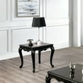 thumbnail image 1 of Furniture of America Armena Traditional Solid Wood End Table, Black, 1 of 10
