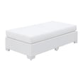 thumbnail image 1 of Furniture of America Arthur Rattan Rectangular Patio Ottoman in White, 1 of 5