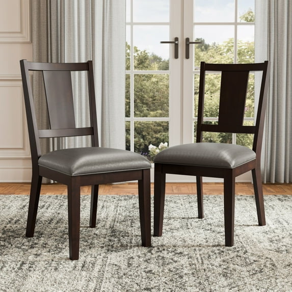 Furniture of America Arvin Modern Padded Seat Dining Chairs, Espresso (Set of 2)