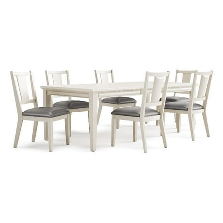 Furniture of America Arvin Wood 7-Piece Extendable Dining Table Set in White