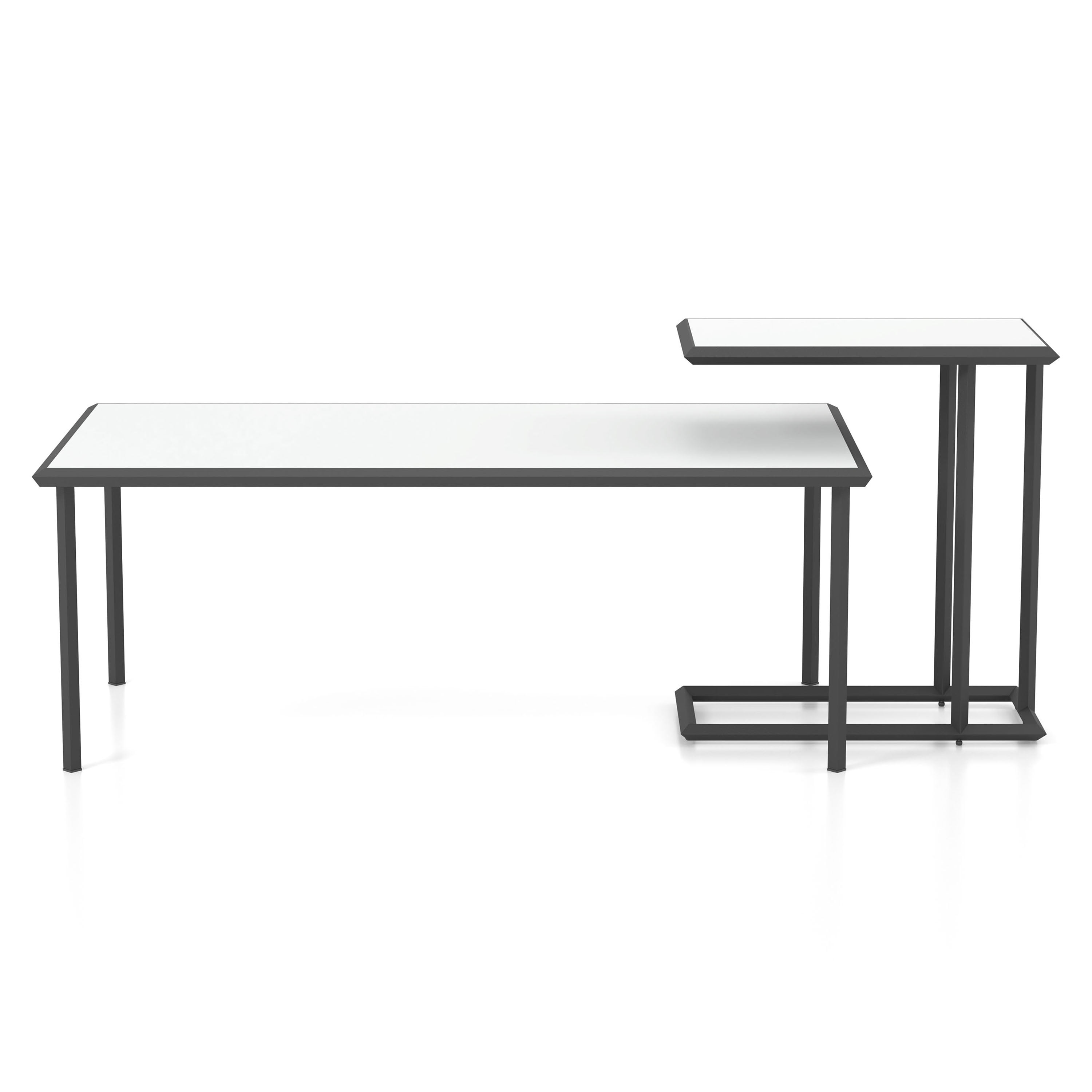 Furniture of America Asher 2-Piece Coffee Table Set, White