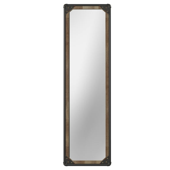 Furniture of America Asher Metal 68-in Standing Mirror, Sand Black