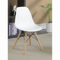 thumbnail image 1 of Furniture of America Ashton Mid-Century Side Chair (Set of 2) in White, 1 of 2