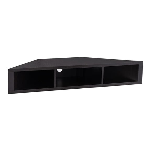 Furniture of America Astro Wood 42" Corner Floating TV Stand in Cappuccino