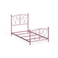 thumbnail image 1 of Furniture of America Aubrey Novelty Metal Twin Panel Bed in Pink, 1 of 5