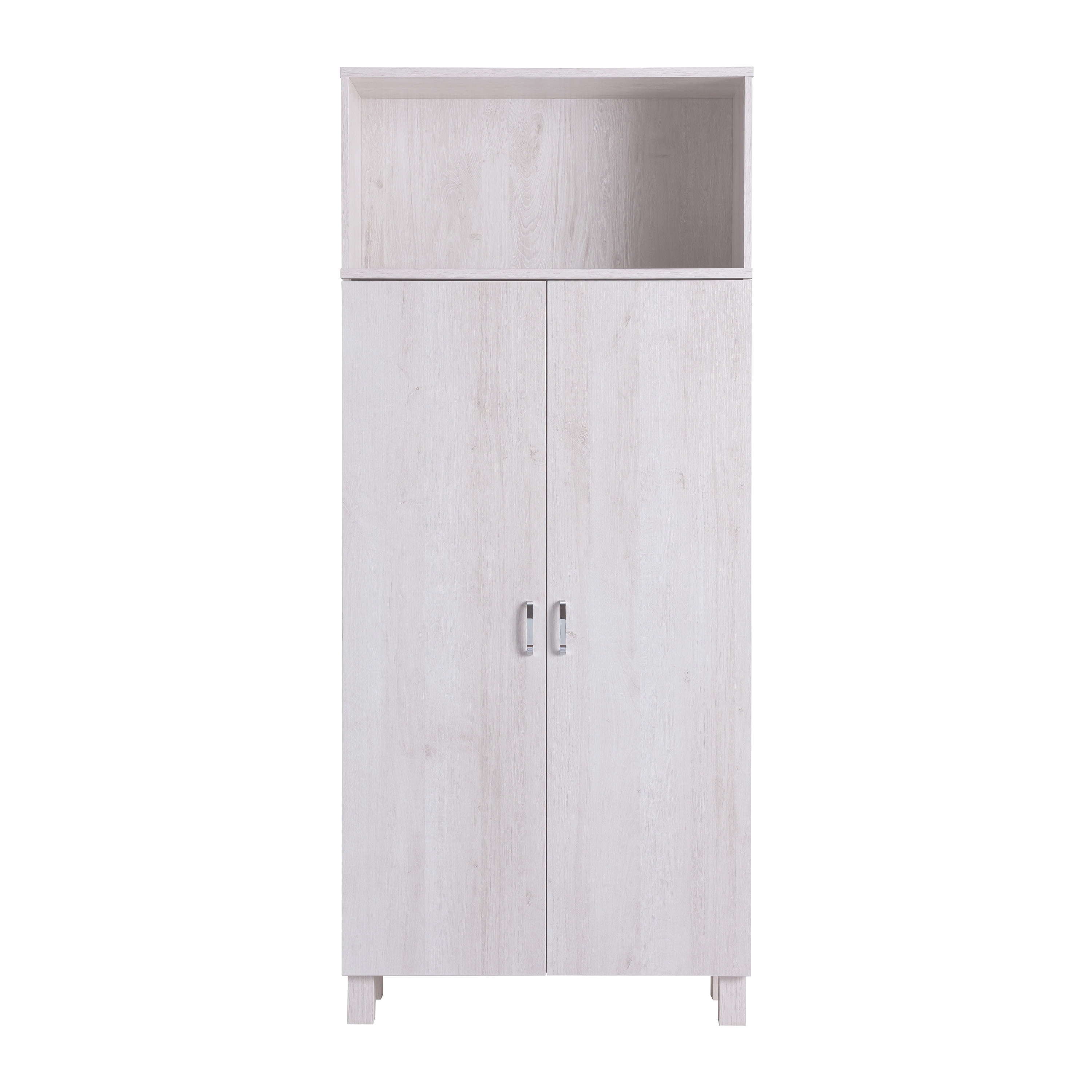 Furniture of America Audie Wood 5-Shelf Pantry Cabinet, White Oak