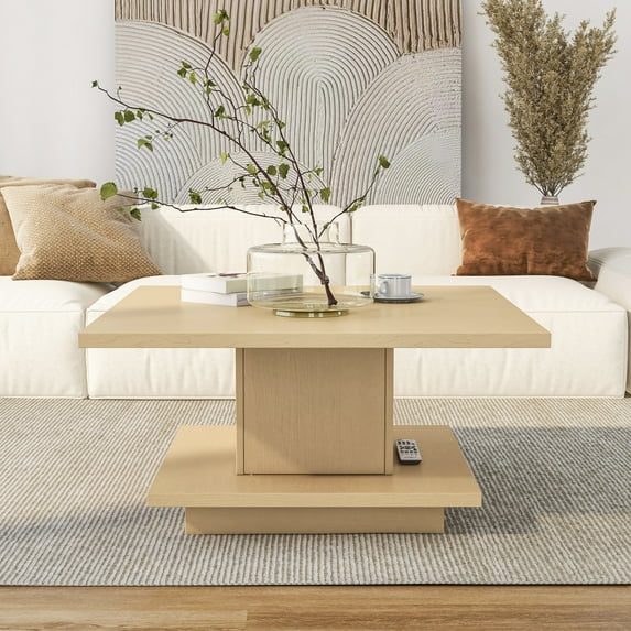 Furniture of America Aura Storage Wood Light Maple Coffee Table