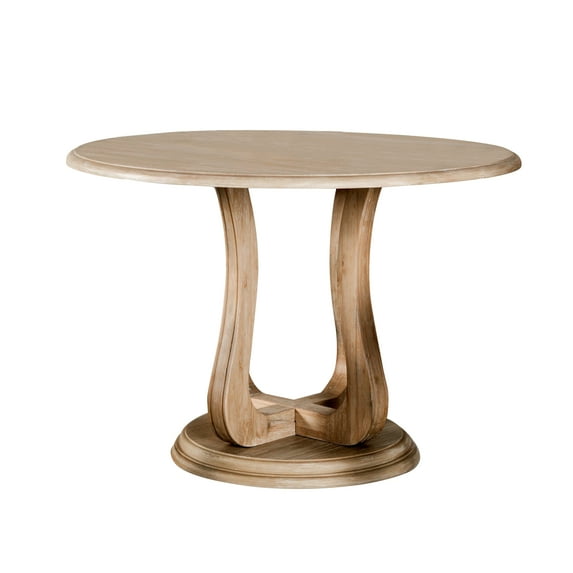 Furniture of America Auriol 54-inch Round Wood Counter Height Table, Distressed Natural