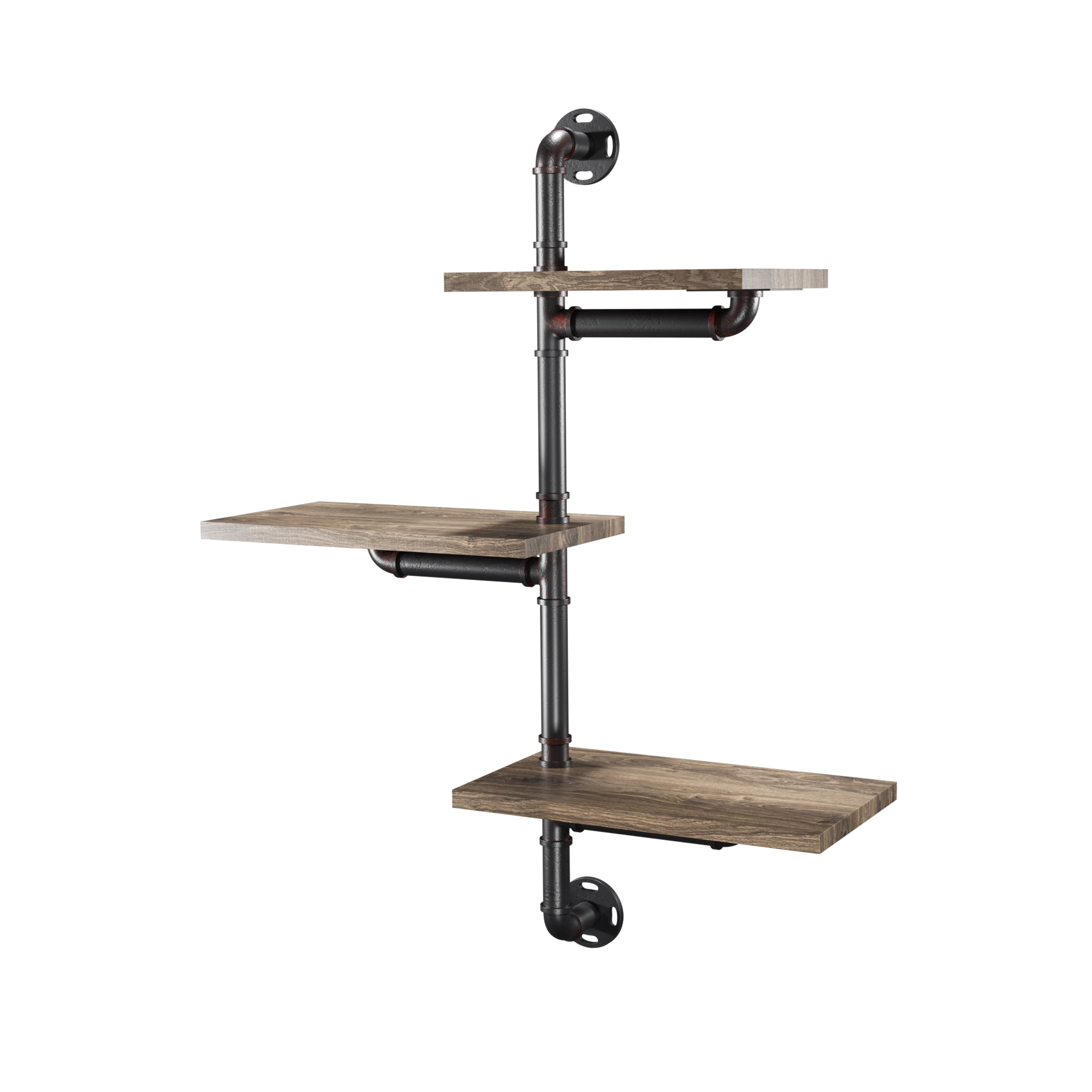 Furniture of America Austin 3-Tier Wall Shelf, Natural Tone