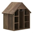thumbnail image 1 of Furniture of America Bales Rustic Wood 6-Bottle Wine Rack in Reclaimed Oak, 1 of 6