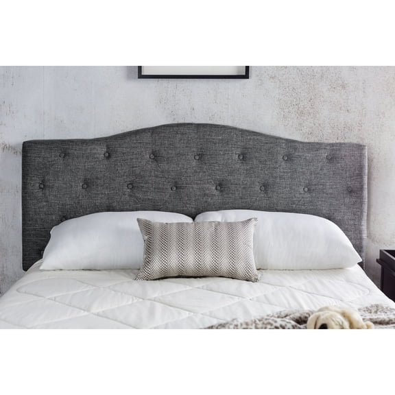 Furniture of America Bancroft Tufted Fabric Headboard, Full/Queen, Gray