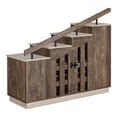 thumbnail image 1 of Furniture of America Banstead Wood Staircase Shoe Cabinet, Wooden Oak, 83 lb, 1 of 5