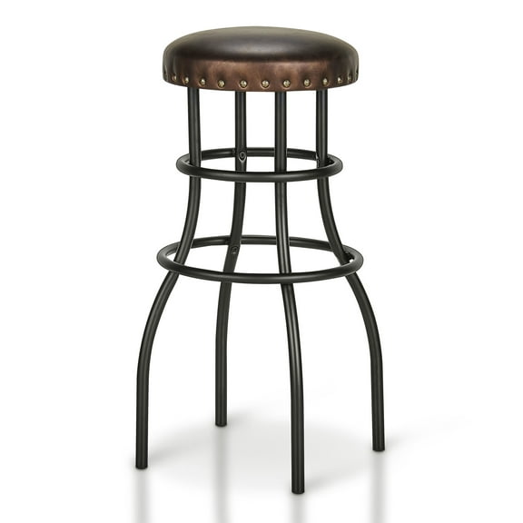 Furniture of America Bolan Padded Counter Height Bar Stool, Bronze