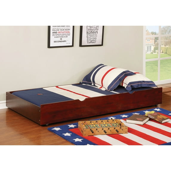 Furniture of America Barnes Wood Cherry Twin Kids Trundle