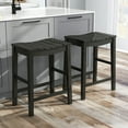 thumbnail image 1 of Furniture of America Barre Wood Black Counter Height Stools (Set of 2), 1 of 10