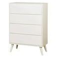 thumbnail image 1 of Furniture of America Belkor Mid-Century Modern Wood 4-Drawer Chest in White, 1 of 4
