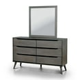 thumbnail image 1 of Furniture of America Belkor Solid Wood 6-Drawer Dresser and Mirror Set in Gray, 1 of 3