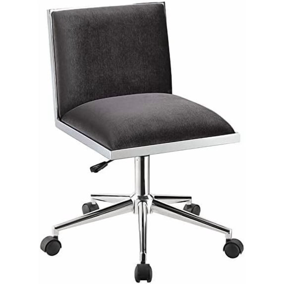 Furniture of America Bella Ergonomic Armless Office Chair in Gray