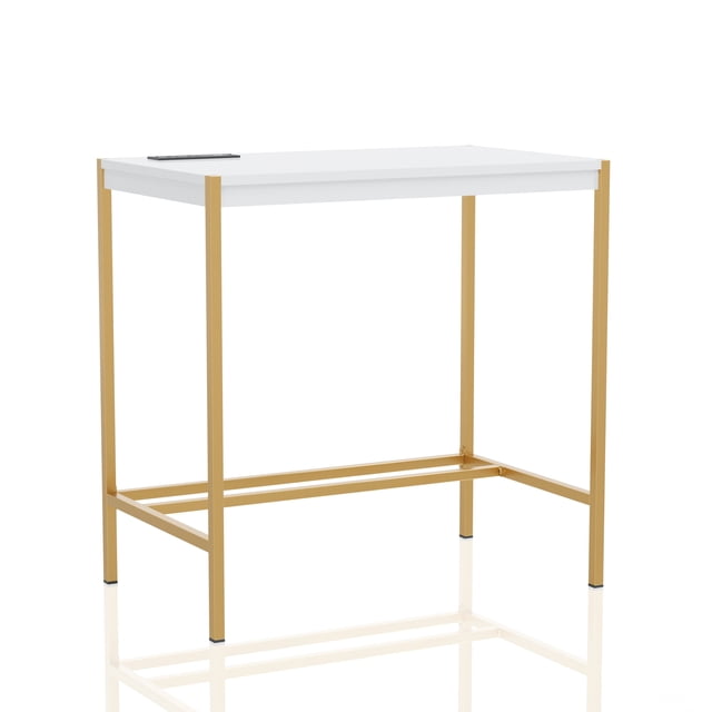 Furniture of America Belzie Modern 30-inch Steel Computer Desk with USB ...