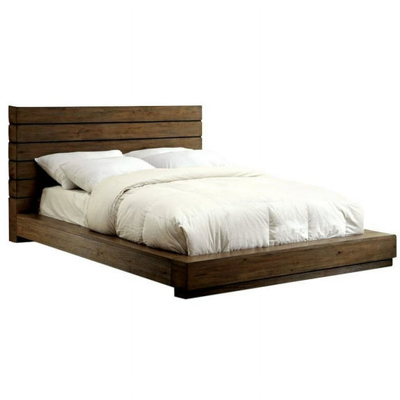 Furniture of America Benjy Wood California King Platform Bed in Natural Tone