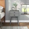 thumbnail image 1 of Furniture of America Berne Modern 2-Drawer Wood Indoor End Table, Gray, 1 of 9