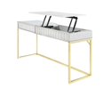 thumbnail image 1 of Furniture of America Bird Modern 57-inch Metal Lift-top Standing Desk by  Antique White/Gold Antique, Goldtone Finish, 1 of 4