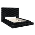thumbnail image 1 of Furniture of America Biron Glam Fabric Tufted Platform Queen Bed in Black, 1 of 7
