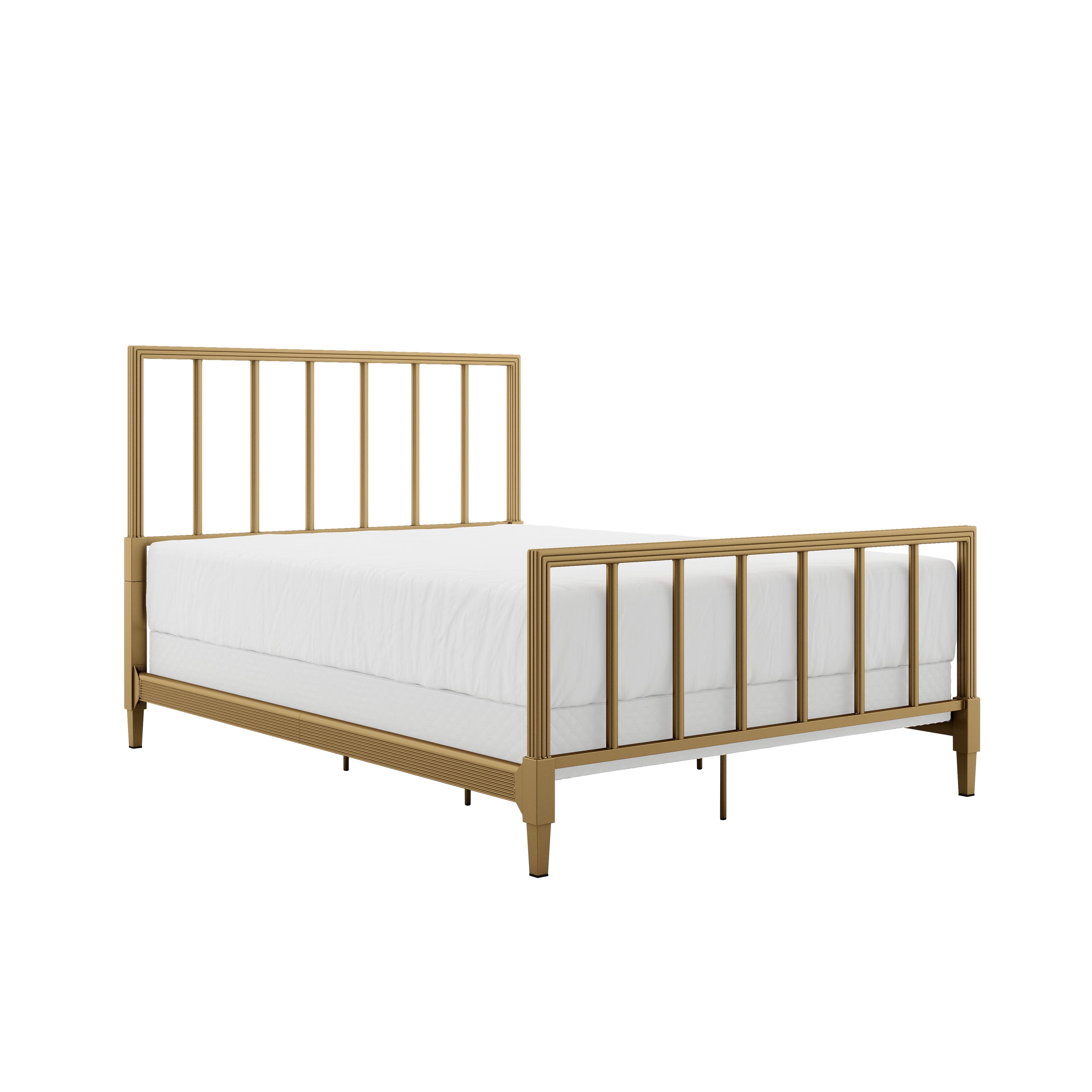 Furniture of America Blair Brass Metal Bed, Queen